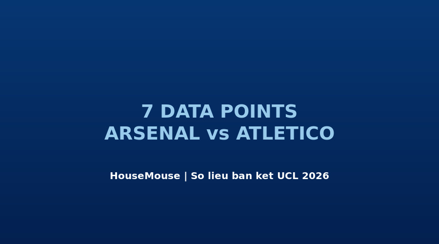 7 thống kê quan trọng Arsenal vs Atlético Madrid UCL bán kết 5/5/2026