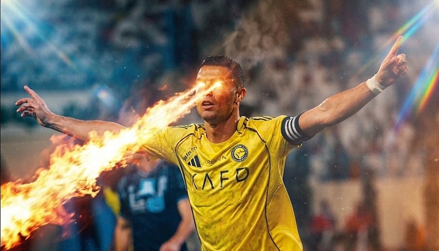 Cristiano Ronaldo ăn mừng bàn thắng cùng Al Nassr trong chuỗi 14 trận thắng liên tiếp tại Saudi Pro League